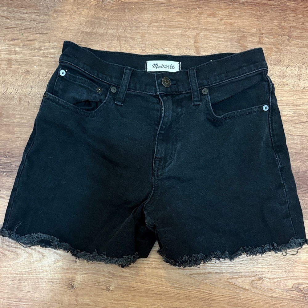 Madewell High-Rise Denim Women's Black Jean Shorts Size 25